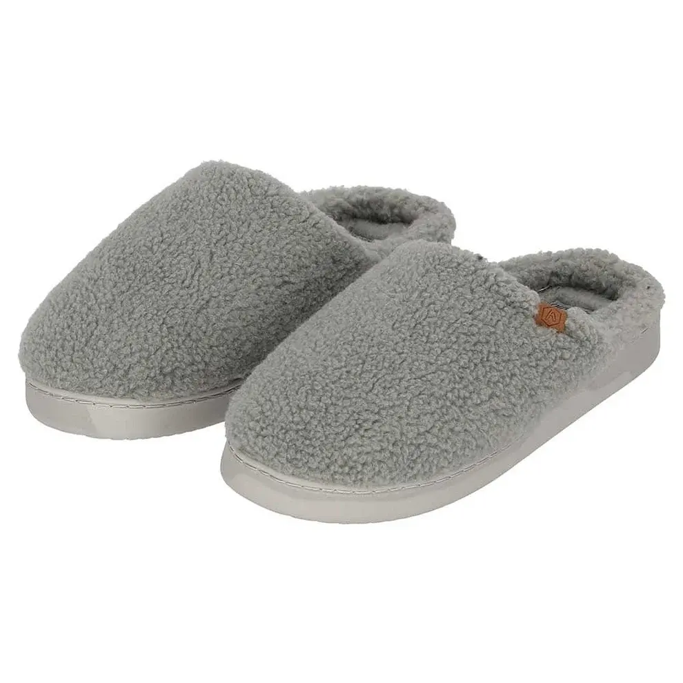 Apollo warme teddy heren slippers - Heren pantoffels met stevige zool - Wollen slippers