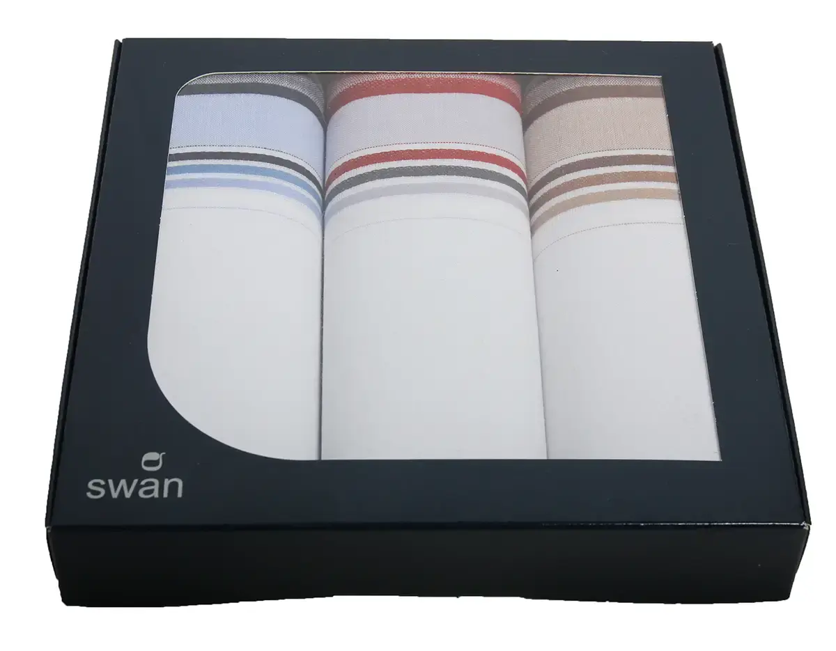 Swan 3 stuks Heren zakdoeken - Jack