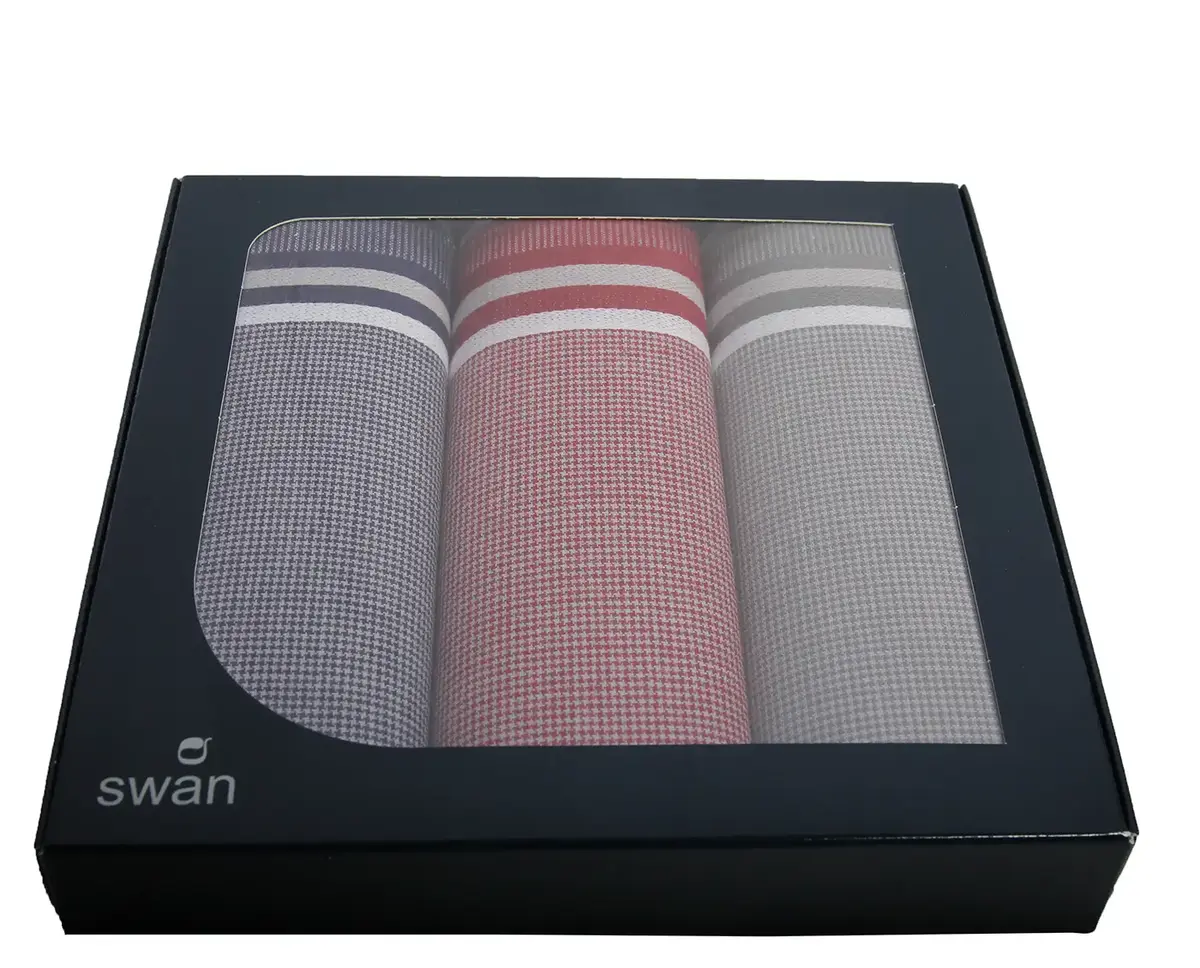Swan 3 stuks - Heren zakdoeken Classic-2