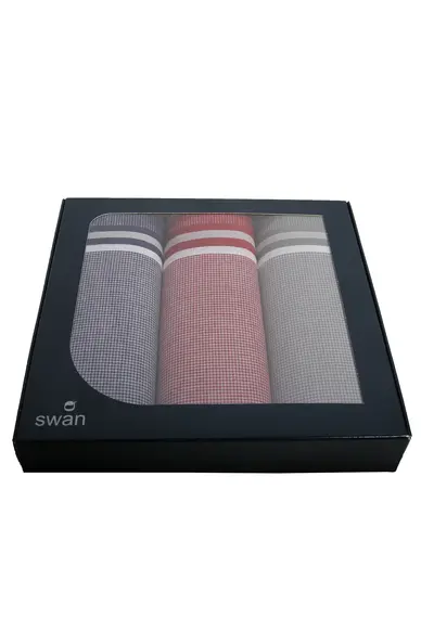 Swan 3 stuks - Heren zakdoeken Classic-2