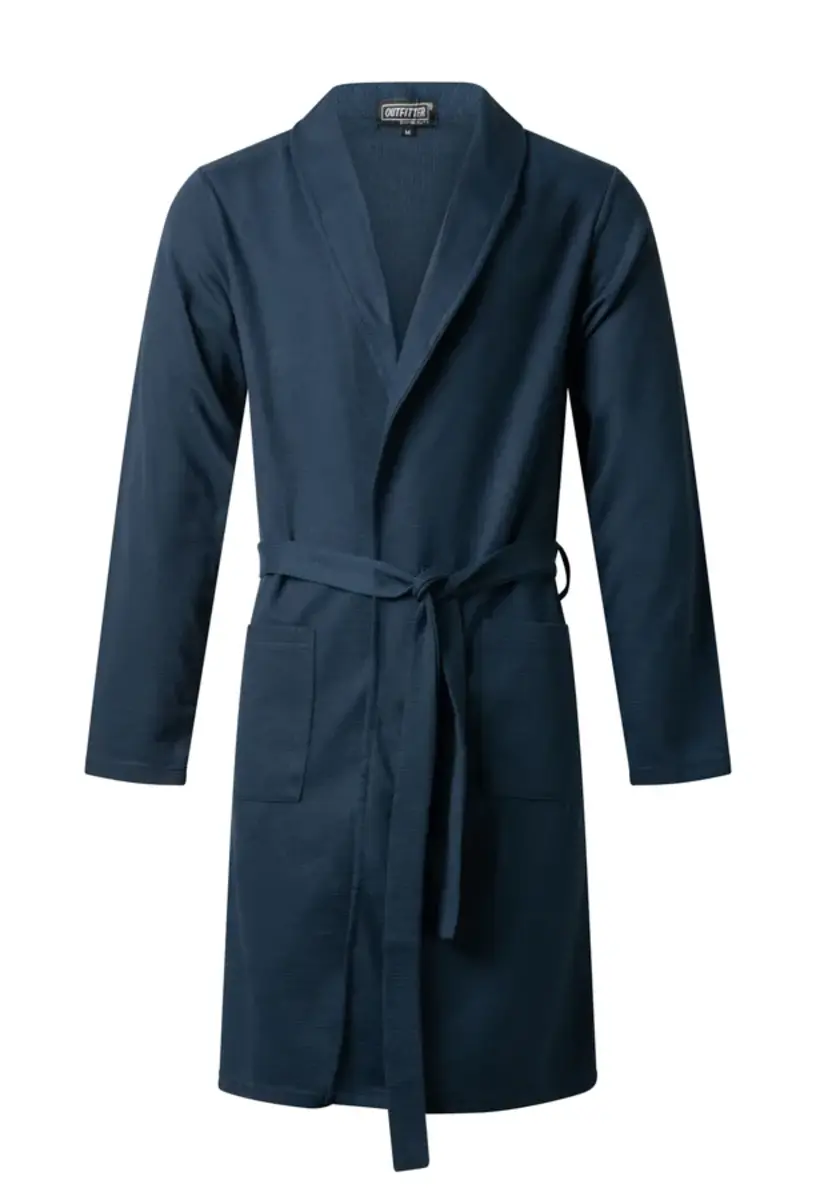 Outfitter heren wafel badjas - Blue colors Outfitter heren wafel badjas - Blue colors