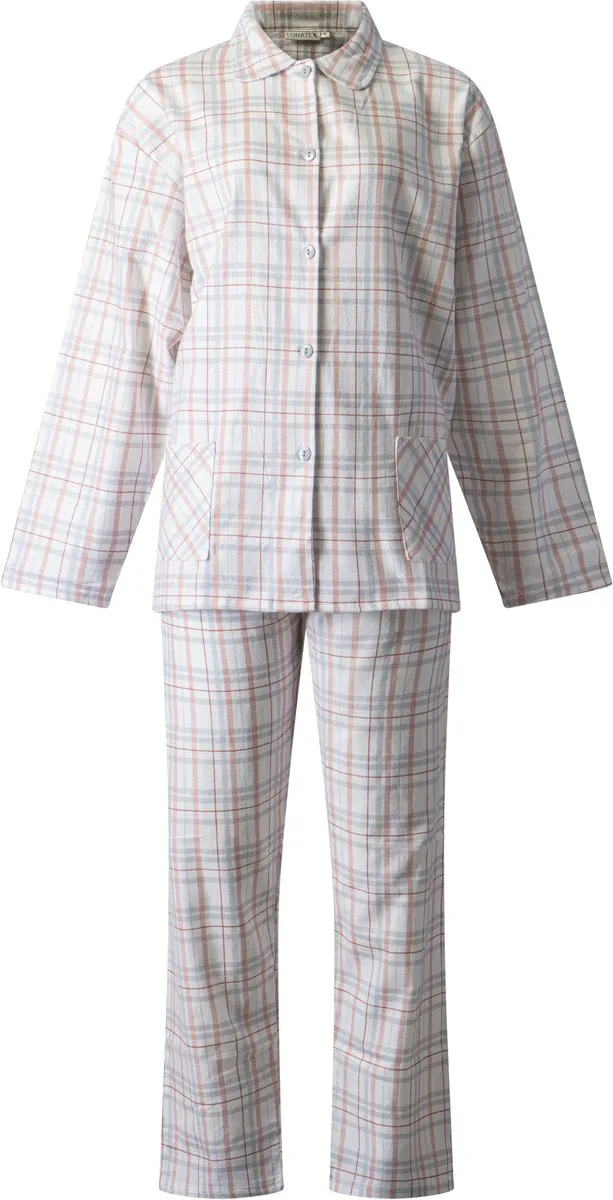Lunatex flanellen pyjama dames - Ruit