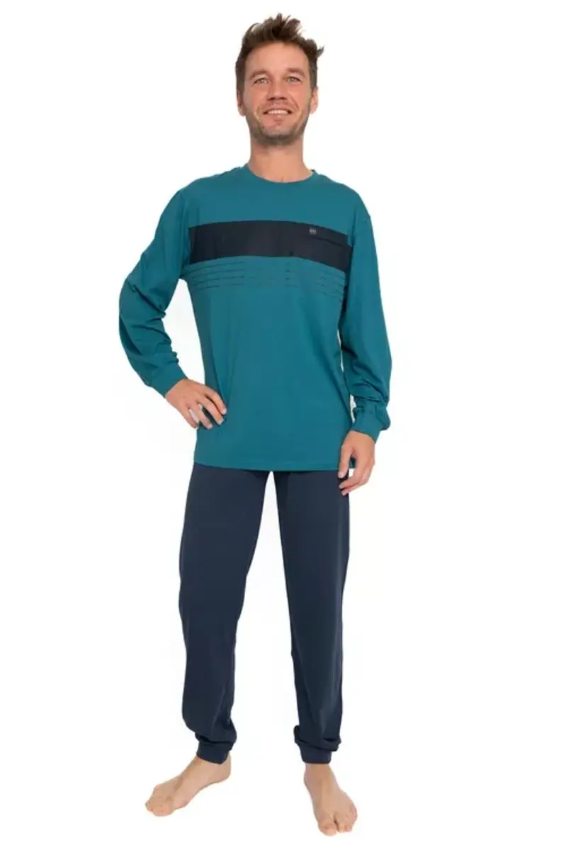 Outfitter katoenen heren pyjama - Summer stripe Outfitter katoenen heren pyjama - Summer stripe