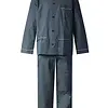 Gentlemen katoenen heren pyjama met knoopsluiting - Blauw