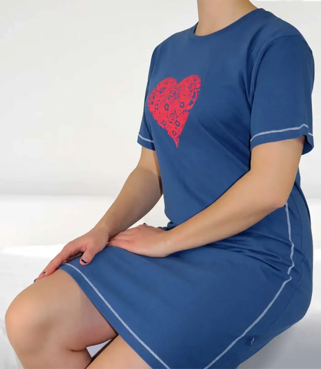 Irresistible dames nachthemd korte mouw - Heart