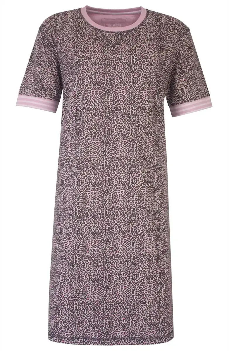Irresistible dames nachthemd korte mouw - Lila panter