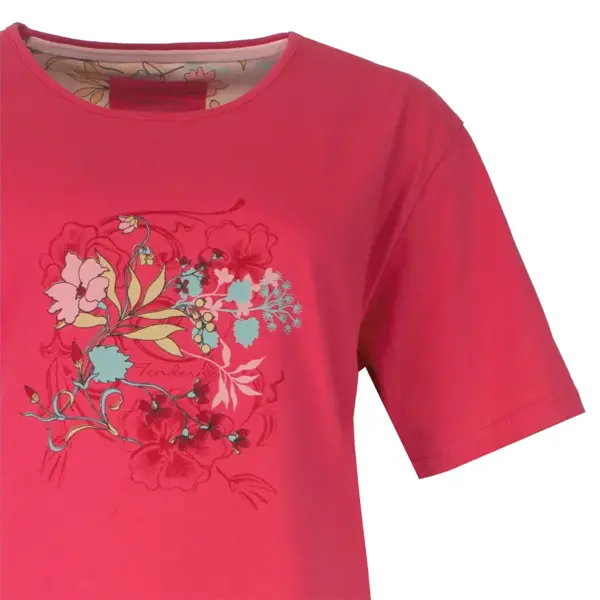 Tenderness dames nachthemd korte mouw - Red Flower Tenderness dames nachthemd korte mouw - Red Flower