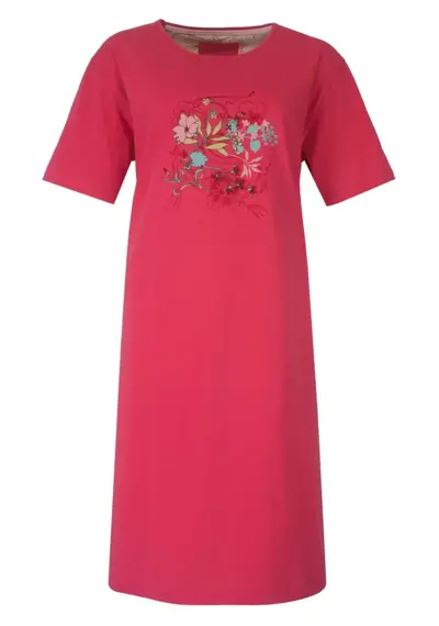 Tenderness dames nachthemd korte mouw  - Red Flower Tenderness dames nachthemd korte mouw  - Red Flower