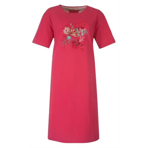 Tenderness dames nachthemd korte mouw - Red Flower Tenderness dames nachthemd korte mouw - Red Flower