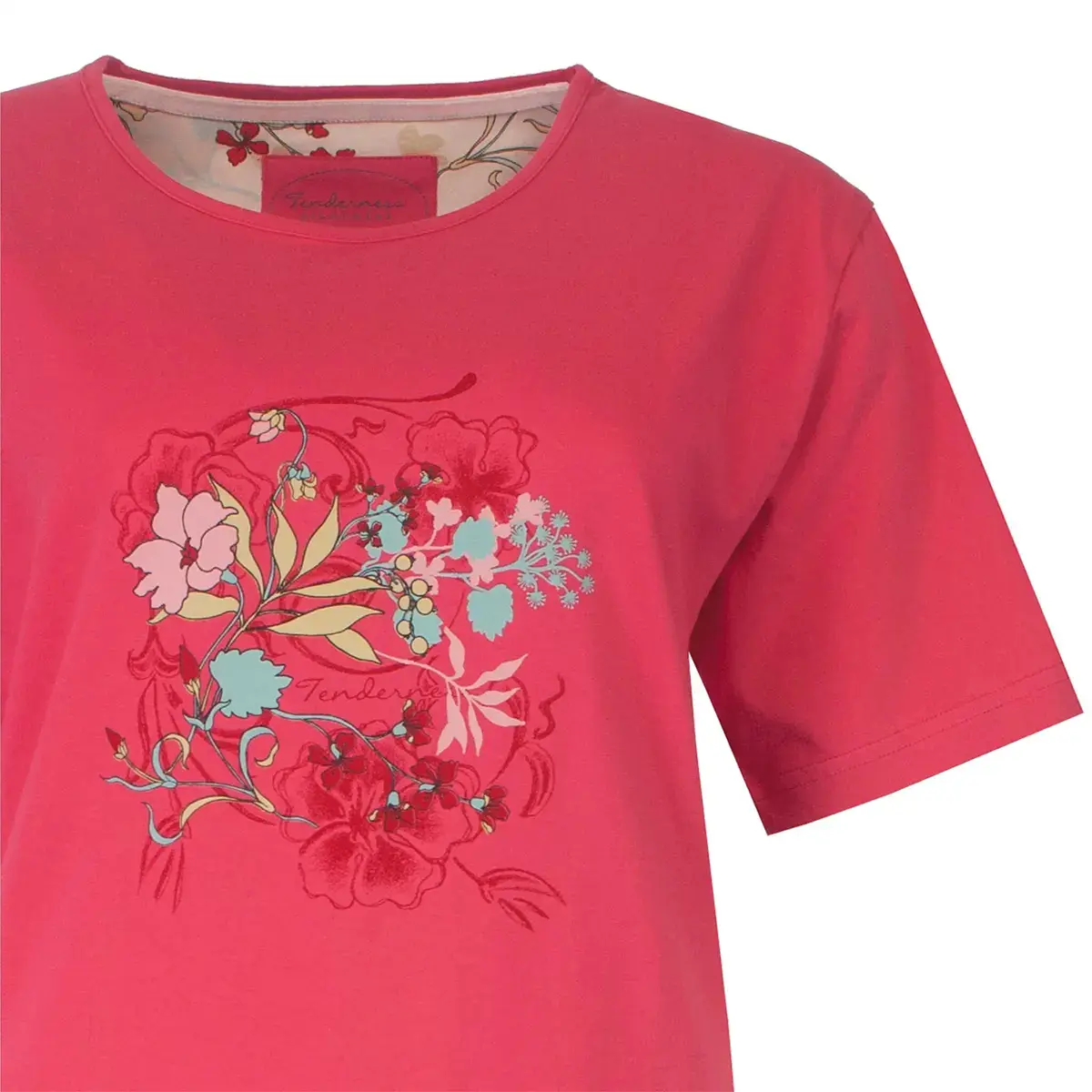 Tenderness dames shortama katoen - Red Summer