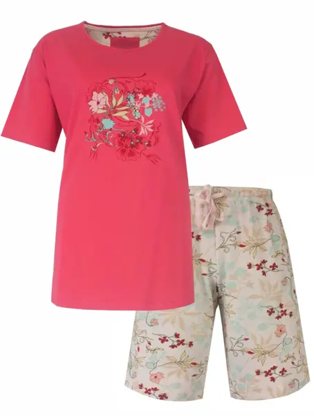 Tenderness dames shortama katoen - Red Summer Tenderness dames shortama katoen - Red Summer