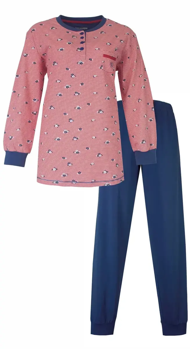 Irresistible dames pyjama lange mouw roze - spring