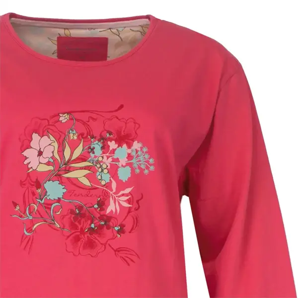 Tenderness dames pyjama Tricot lange mouw - Pink Flower Tenderness dames pyjama Tricot lange mouw - Pink Flower