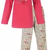 Tenderness dames pyjama Tricot lange mouw - Pink Flower