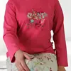 Tenderness dames pyjama Tricot lange mouw - Pink Flower