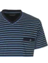 Paul Hopkins Heren shortama - Katoen - Blauw gestreept