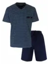 Paul Hopkins Heren shortama - Katoen - Blauw gestreept