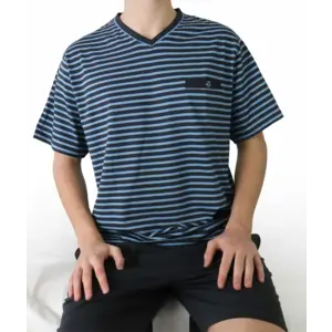 Paul Hopkins Heren shortama - Katoen - Blauw gestreept Paul Hopkins Heren shortama - Katoen - Blauw gestreept