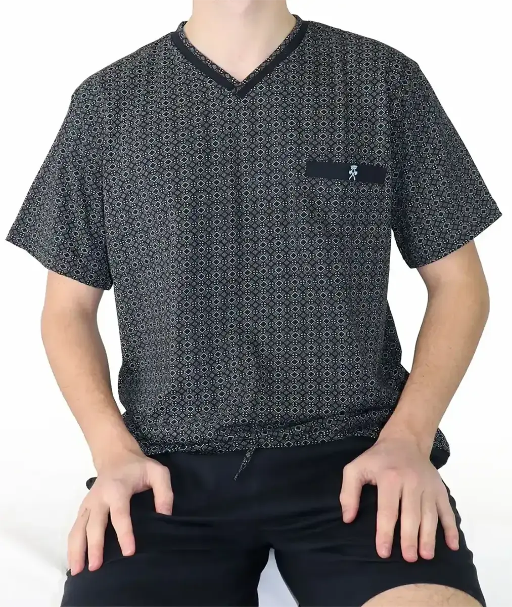 Paul Hopkins Heren shortama - Katoen - Classic black Paul Hopkins Heren shortama - Katoen - Classic black