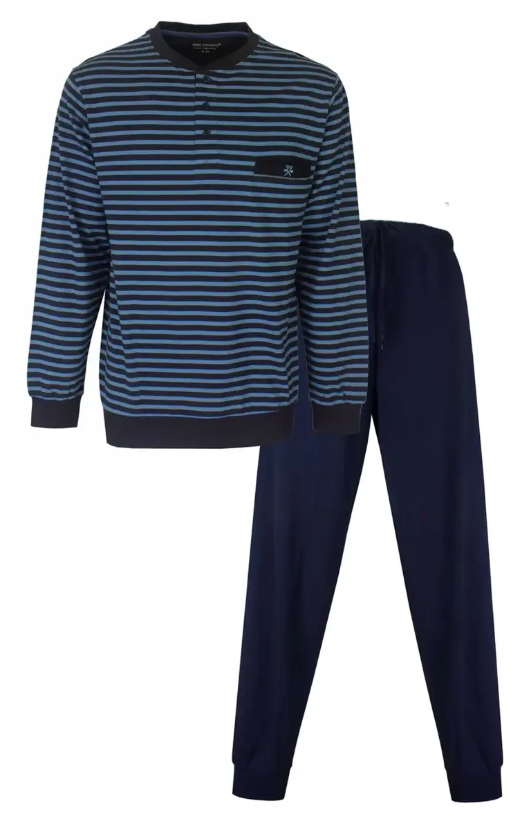 Paul Hopkins pyjama heren lange mouw - Blue stripe
