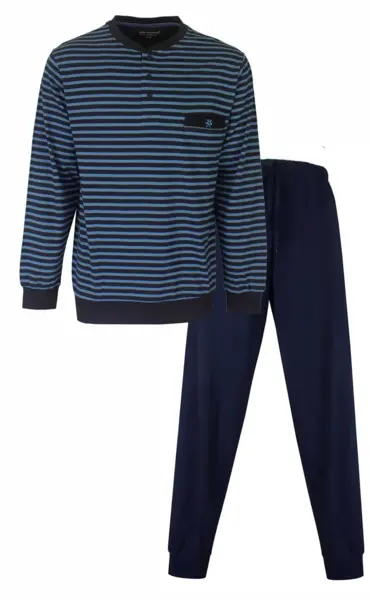 Paul Hopkins pyjama heren lange mouw - Blue stripe Paul Hopkins pyjama heren lange mouw - Blue stripe