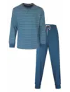 M.E.Q. Heren pyjama lange mouwen katoen - Spring blue