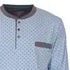 Paul Hopkins pyjama heren lange mouw - knoopsluiting - Lightblue