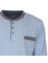 Paul Hopkins pyjama heren lange mouw - knoopsluiting - Lightblue