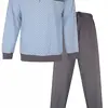 Paul Hopkins pyjama heren lange mouw - knoopsluiting - Lightblue