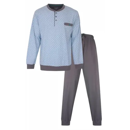 Paul Hopkins pyjama heren lange mouw - knoopsluiting - Lightblue Paul Hopkins pyjama heren lange mouw - knoopsluiting - Lightblue
