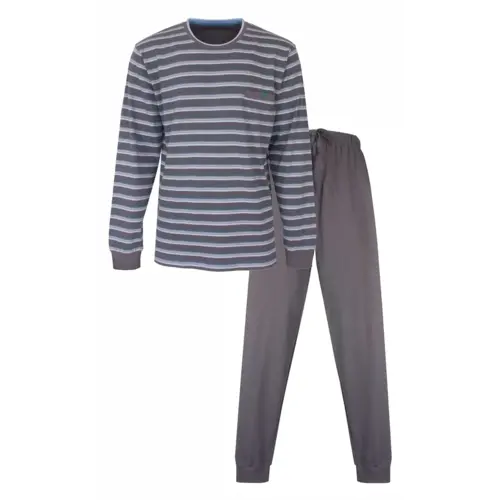 Paul Hopkins pyjama heren lange mouw - Grijs gestreept Paul Hopkins pyjama heren lange mouw - Grijs gestreept