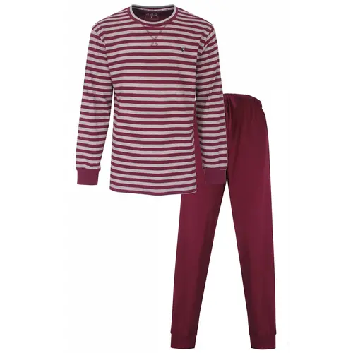 M.E.Q. Heren pyjama lange mouwen katoen - Rode streep M.E.Q. Heren pyjama lange mouwen katoen - Rode streep