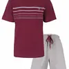 M.E.Q. Heren shortama katoen - ronde hals - Red summer