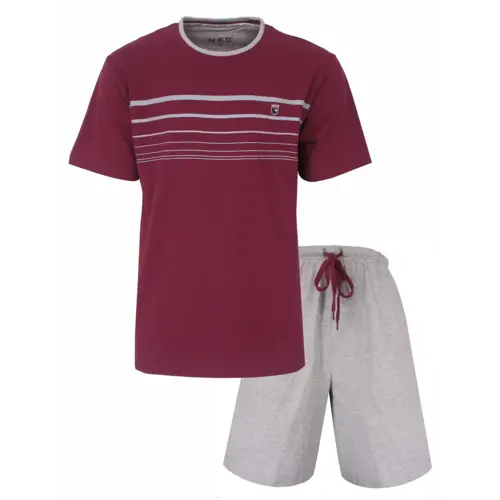 M.E.Q. Heren shortama katoen - ronde hals - Red summer M.E.Q. Heren shortama katoen - ronde hals - Red summer