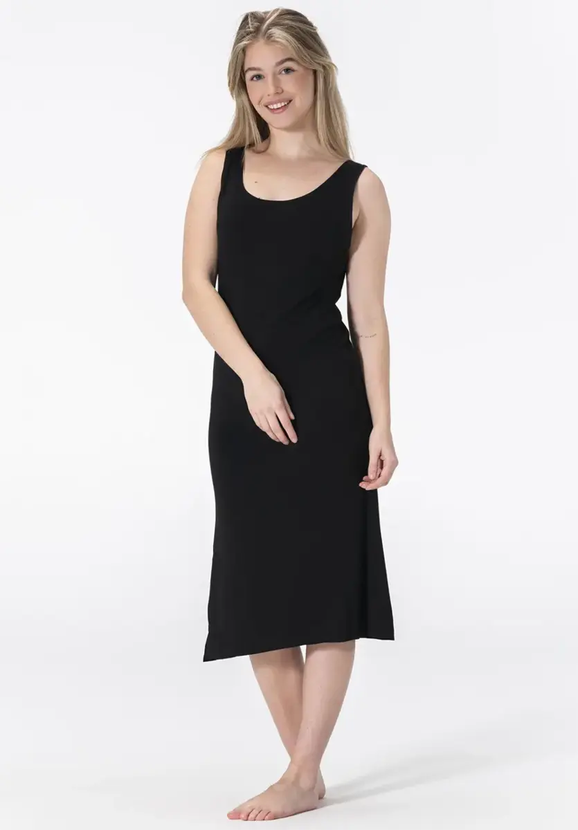 Gaubert Onderjurk Extra lang - brede bandjes - Gladde onderjurk wit - Zwart - huidskleur - Verstelbare bandjes