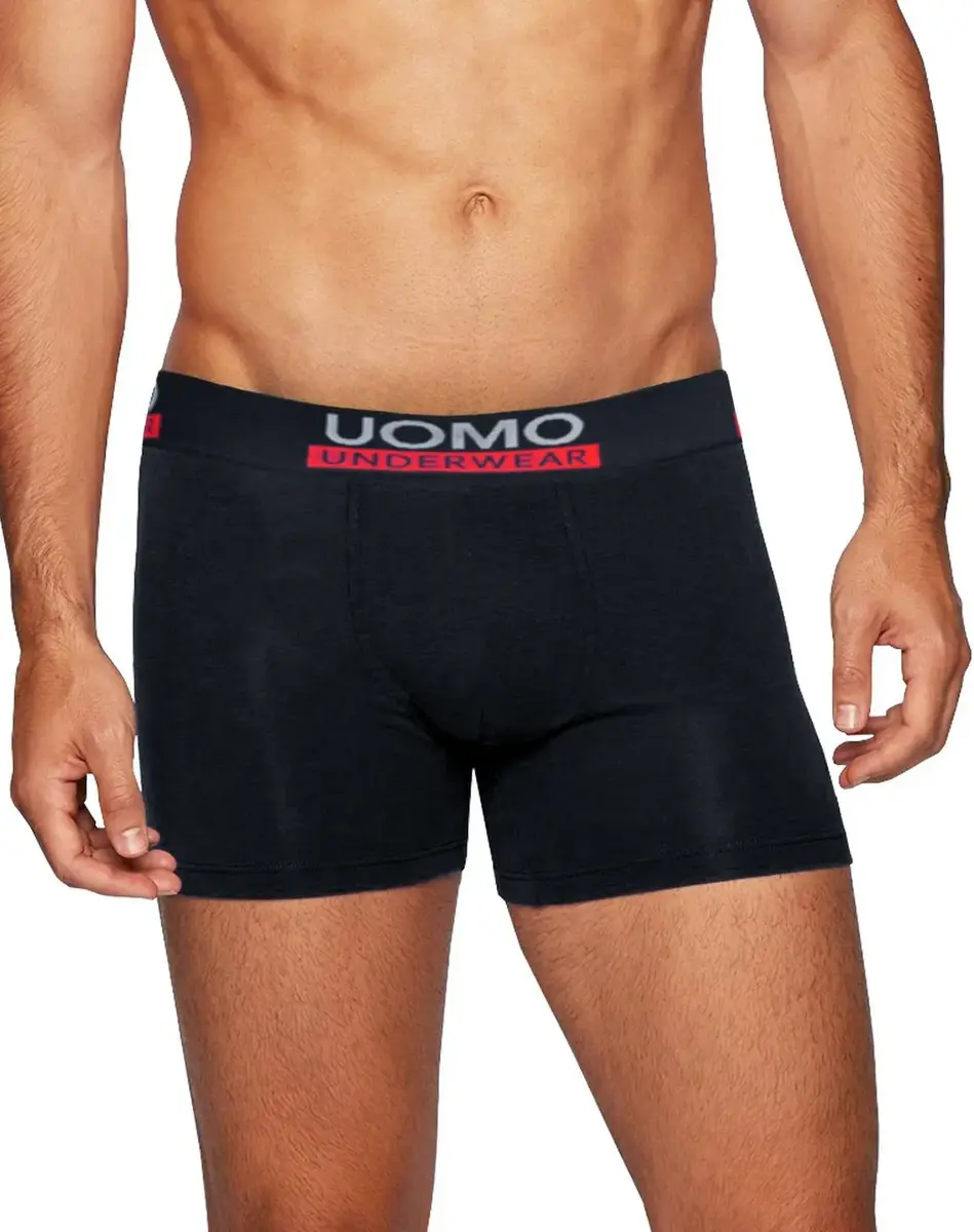 Uomo 10-Pack Heren Boxershort microfiber naadloos - Uni Black - Zwarte multipack heren onderbroeken - Voordeelverpakking goedkope boxershorts - herenondergoed Uomo 10-Pack Heren Boxershort microfiber naadloos - Uni Black - Zwarte multipack heren onderbroeken - Voordeelverpakking goedkope boxershorts - herenondergoed