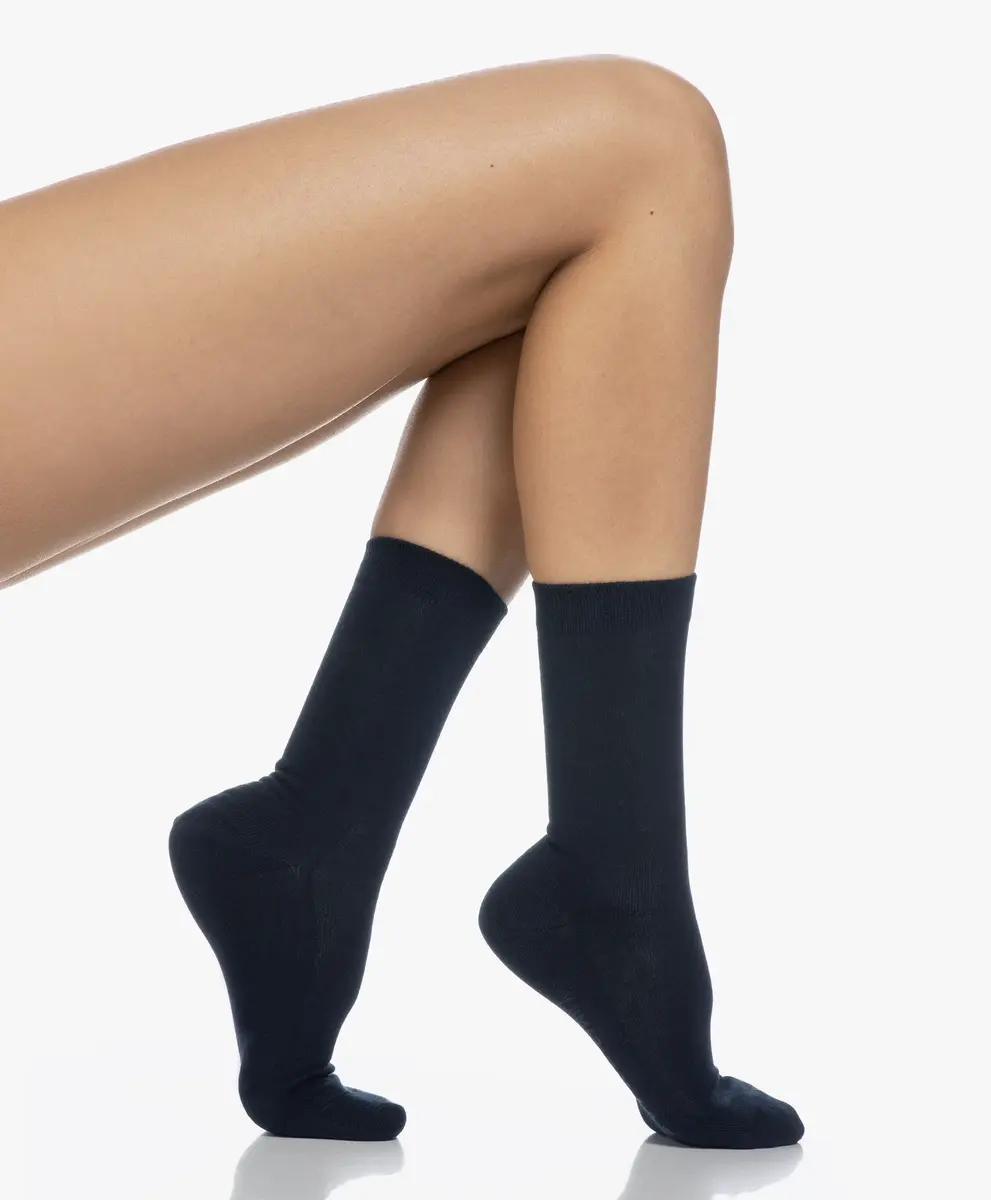 FALKE 3-paar Cotton Touch dames sokken - Katoenen sokken met badstof zool