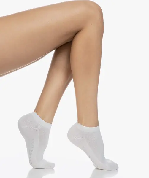 FALKE 2-paar Happy dames sneakersokken - Katoenen enkelsokken FALKE 2-paar Happy dames sneakersokken - Katoenen enkelsokken