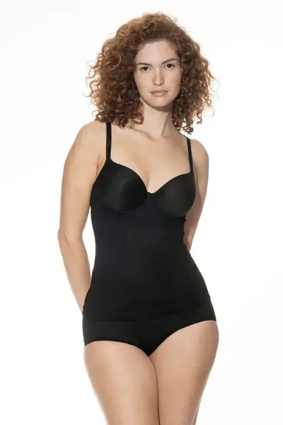 Mey  BH hemdje met beugel - Bra top Joan - Viscose bh en hemd in een zonder vulling - Wit - Zwart - Copy
