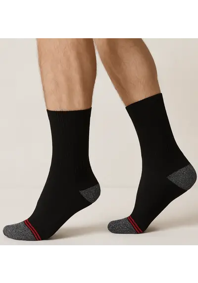 Teckel 4-paar - werksokken heren - Versterke hak en hiel Teckel 4-paar - werksokken heren - Versterke hak en hiel