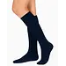 Boru Bamboo - kniekousen bamboe - Hoge naadloze dames en heren sokken - Donkerblauw
