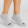 Puma 2 paar dames sneaker sokken katoen - Badstof zool - Sneakersokken wit, zwart en grijs