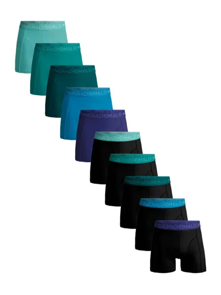 Muchachomalo onderbroeken 10-Pack Heren Boxershort -  Solid - Multipack katoenen heren onderbroeken - Voordeelverpakking