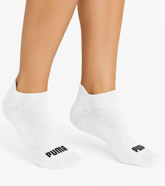 Puma 2 paar dames sneaker sokken katoen - Badstof zool - Sneakersokken wit, zwart en grijs Puma 2 paar dames sneaker sokken katoen - Badstof zool - Sneakersokken wit, zwart en grijs