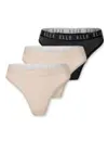 Elle 3-Pack dames tanga strings microfiber