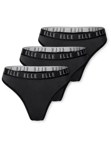 Elle 3-Pack dames tanga strings microfiber