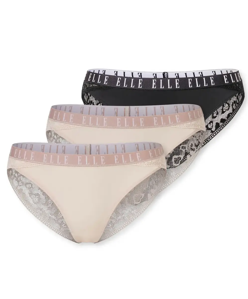 Elle 3-Pack Kanten brazilian slips dames - Lace Elle 3-Pack Kanten brazilian slips dames - Lace