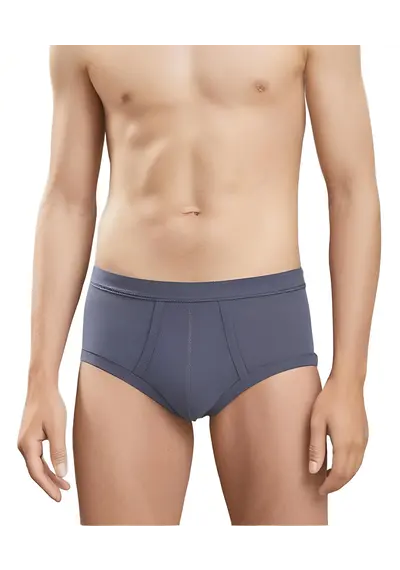 Beeren 2-pak heren slips met gulp antraciet Beeren 2-pak heren slips met gulp antraciet