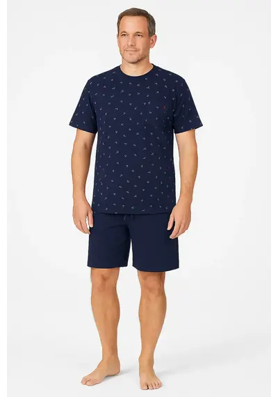 Paul Hopkins Heren shortama - Katoen - Blue logo Paul Hopkins Heren shortama - Katoen - Blue logo