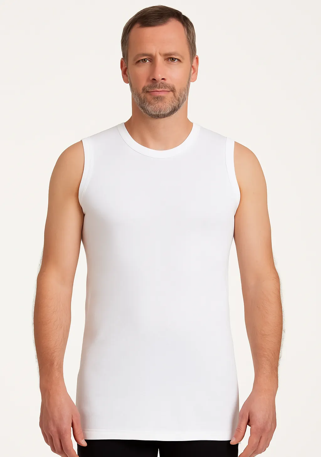 Beeren heren mouwloos shirt katoen Extra lang